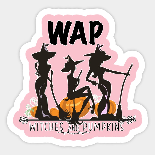 WAP Witches and Pumpkins Sticker by CoySoup